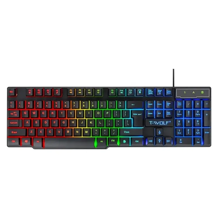 WOLF T20 Gaming Keyboard – Wired Backlit Computer Keyboard with RGB ...