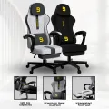 Boost Surge Pro Ergonomic Chair with Footrest - Premium Velvet, Adjustable Back, 1-Year Warranty. 