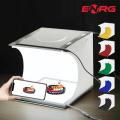 Energy - ENRG Dual LED Light Mini Photography Studio Box Photo 1100 Lumens For Shooting With 6 Background Color Drop Kit Portable Size 20 x 20cm. 