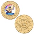 Saint Seiya Japan Anime Gift Sagittarius Aries Libra Scorpio Gold Coin Game Commemorative 24k Coin Toys Kids Gift. 