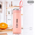 Water Bottles, Glass/Plastic 400 ML Water bottles, Sports water bottles Double walled Keeps Easy to carry for Walking Hiking, school water bottle, Multicolor (1 Piece) coffee mug. 