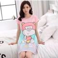 Summer Cute Cartoon Women Sleepwear Thin Short Sleeve Printing Nightdress Women's Nightgown Sleepwear Night Dress Loungewear. 