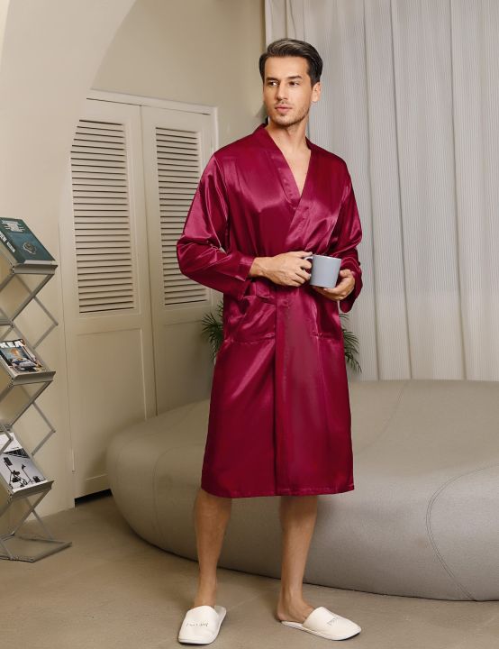 Korean%20Satin%20Silk%20Nighty%20-%20Hot%20Beautiful%20Bridal%20Sexy%20Honeymoon%20Robe%20Gown%20Nightwear%20For%20Couples%20With%20Bikni%20Set%20Luxurious%20Silky%20Feel%20and%20Look%20The%20Fabric%20is%20Soft%20and%20The%20Dressing%20Sleepwear%20Gown%20is%20Lightweight%20Night%20Dress%20Nighties%20For%20Men%20Women%20(Hhsons)%20-%20Image%203