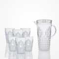 Glass - Jug - 3 Pcs Glass Set - Unbreakable Glass and Jug - Drinware - Glass For Milk, Tea and Water - Transparent Glass and Jug - High Quality. 