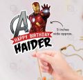 Ironman Theme PERSONALISED Digital Avengers Cake toppers for Birthday Party Celebration & Perfect Birthday Gift. 