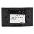AC 110V-240V 1 Way 1 Gang Crystal Glass Panel LED Light Smart Touch Screen Wall Switch. 