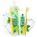 Hollywood Black Toothbrush Toothpaste Mini Travel Size Portable Set 50g Double Mint Couple Hotel Business Trip. 