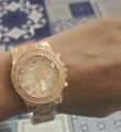 Deemiz Golden & Chain Watches for Women and Girls – Luxury Analog Quartz Stainless Steel. 