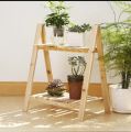 2 Tier Wood Plant Stand, Plant Shelf Multiple Plants Holder Flower Pots Stand Plant Shelves Rack Holder for Indoor Outdoor (Natural Color ). 