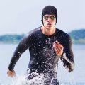 Thermal Swimming Cap Neoprene Diving Hood with Chin Straps,Scuba Swimming Caps Blue. 