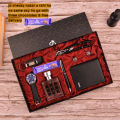 "Unbeatable Deal: Luxury Gift Box for Men with Genuine Leather Wallet, Watch, Perfume,Tasbew, and More - Perfect for Birthdays, Anniversaries, and Special Occasions with three chocolates. 