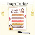 Prayer Tracker for Adult and Kids Namaz Planning Laminate with board duster marker. 