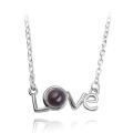 Projection Necklace 100 Languages I Love You Pendant Jewelry For Lover Girlfriend 2022 Trendy Couple Romantic Cute Accessories. 