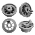 4 x Dishwasher Lower Basket Rail Wheels for Bosch Neff & Siemens Grey 165314. 