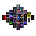 Gaming Wall Stickers Pack – 40 Posters, 4x6 Inches for Room Decoration. 