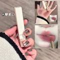 Velvet Matte Lipstick Mud Grey Rose Lasting Lip Glaze Tint Square Tube Solid Lip Gloss Tea Red Natural Soft Lip Pen Korea Makeup. 
