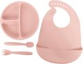 Kids Silicone Feeding Set Todler Meal Set 100 %  Silicone Baby Meal Set Silicone Set Childerns Meal Training Set Cutlery .. 
