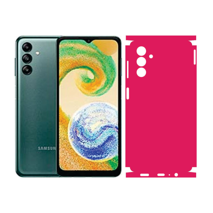 Back Paper For Samsung Galaxy A04s Self Adhesive Lamination Anti-Stain 0011 MAGENTA Sheet Wrap Cover