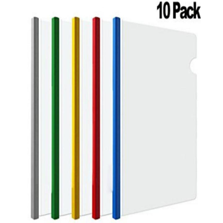 Pack Of 10 - Plastic Stick Files - Transparent