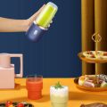 USB Rechargeable Juicer Blender - Mini Portable Personal Size Blender with 6 Blades - Electric Mixer for On-the-Go Smoothies - 400ml Food Grade Fruit Juicer Machine. 
