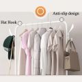 5-Tier Metal Clothes Rack - Standalone Coat Organizer with Hooks and Shoe Storage for Bedroom, Hallway, and Living Room. 