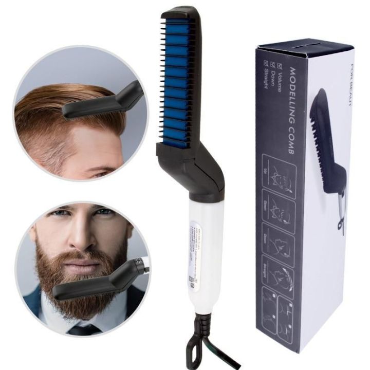 Beard Straightener Comb Brush Electric Multifunctional Hair Mini Hair Straightener Quick Hair Beard Straightener Styler Comb For Men Daraz.pk