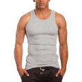 Tempo Pure Cotton Vest Black / Grey For Men. 
