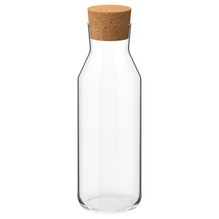 IKEA Carafe with Stopper Glass Carafe with Stopper Glass Carafe with Cork Lid