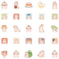 50pcs Japanese Cute Rabbit Cartoon Stickers Luggage Guitar Decorative Sticker. 