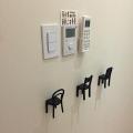 IKEA Hook Hanger Set of 3 Black Key Cloth Jewelry Holder Chairs Wall Mounted. 