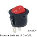 1PCS ON/OFF Round Rocker Toggle Switch 6A/250VAC 20A/12VDC Plastic Push Button Switch Panel Opening 20mm Power switch button. 