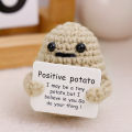 Positive Potatoes Home Room Decor Ornament Knitting Inspired Toy Tiny Yarn Doll Funny Festival Gift Home Decoration Accessories 1Pcs. 