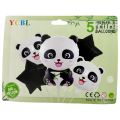 PANDA THEME 5 PCS FOIL BALLOON SET ( PACK OF 5 FOIL BALLOONS ). 