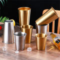Stainless Steel Metal Cup Beer Cups White Glass Coffee Tumbler Travel Camping Mugs Drinking Coffee Tea Mug Set Outdoor. 
