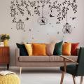 Tree Birdcage Leaves Wall Sticker Bedroom, Forest Nature. 