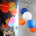 2 pcs 12inch Round Paper Hanging Lanterns lamps for Birthday, Bridal Shower, Wedding Anniversary Party Home Festival Decoration. 