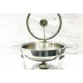Saymtrends Stainless Steel Curry Pot /Serving Dish / Round Buffet Serving Dish / Chafing Dish stainless steel for home Use. 