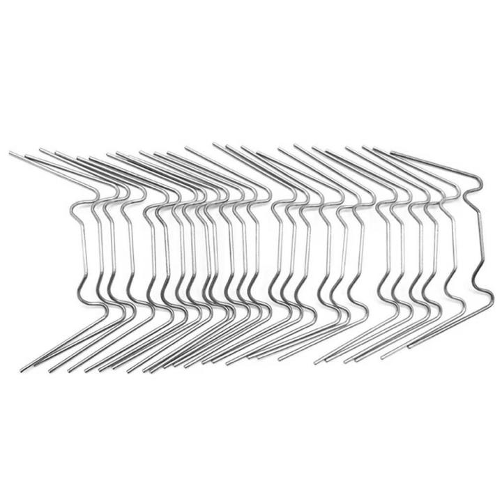 Greenhouse Glazing Clips, Stainless Steel W Type Clips Leaf Spring Clips for Greenhouse Glass House Twin-Hall Web 100PCS
