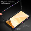 Biruiqu For iPhone X / iPhone XS Magnetic Absorption Case Metal Frame Shockproof Double Sided Tempered Glass Magnetic Case Cover. 