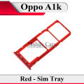 Oppo A1k SIM Tray Sim Jacket Sim Slot Sim Door For A1k - Red. 