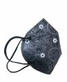 Sindhi Black Ajrak Mask print Dust Proof  With Filter. 