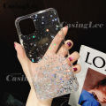 Casinglee For Samsung Galaxy A13 5G case Full Stars Moon Glitter Bling Sequins Cases Soft Back cover for Samsung A13 5G Phone cases Starry Sky Transparent For girls and Boys. 