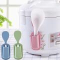Portable Rice Cooker Spoon Storage Pot Lid Shelf Cooking Storage Kitchen Decor Tool Rice Spoon Stand Holder. 