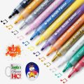STA Permanent Acrylic Paint Markers Set 12 Colors Art Permanent Markers for DIY Glass, Ceramic, Rock, Wood, Canvas. 