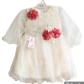 Baby Pink & White Frock - Fancy Frock - Frill Frock (2-8yrs). 
