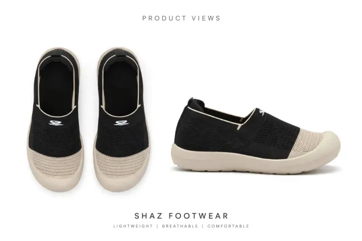 SHAZ%20FOOTWEAR%20Women's%20Slip-On%20Walking%20Shoes%20-%20Black%20&%20Beige%20Lightweight%20Breathable%20Comfort%20Loafers%20for%20Ladies%20-%20Image%207