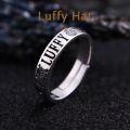 【S Elvey Trend Store】Anime One Piece Luffy travagar d water ace metal unisex adjustable fashion punk Halloween cosplay accessory gifts. 