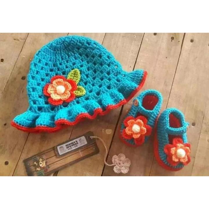 crochet hat and booties for baby girl babies shoes and cap