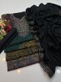 Lulusar Luxury Shamoz Silk Unstitched Suit For Women - 3 piece suit. 