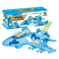 Flash Electric Airplane Plane Fighter Kids Play Music Lights Toy - Blue. 